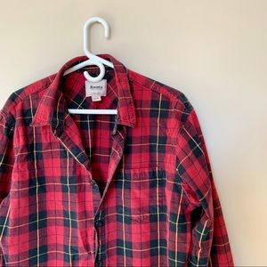 Roots red plaid shirt - size XL MENS